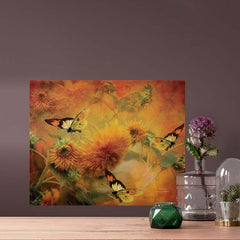 29x36 inch Sunflowers Decal Installed Above Table