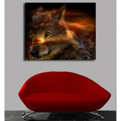 WolfLand Fine Art Canvas Print Installed | Wallhogs