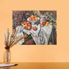 19x24 Apples and Oranges Decal Displayed on Wall