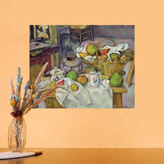 24 inch Still Life with Basket Decal Installed on Wall