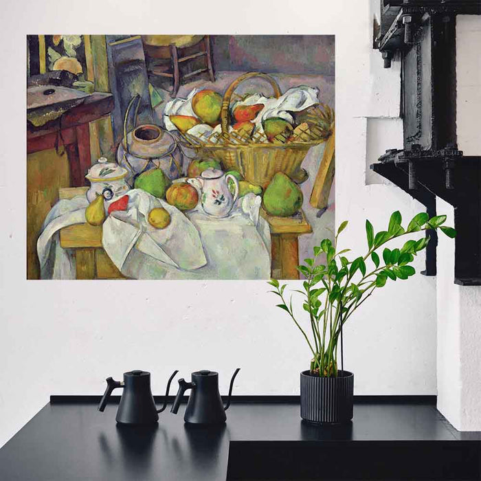 36 inch Still Life with Basket Decal Installed in Kitchen