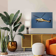27x36 LAFD Fire Copter 19 Decal Installed Above Console Table