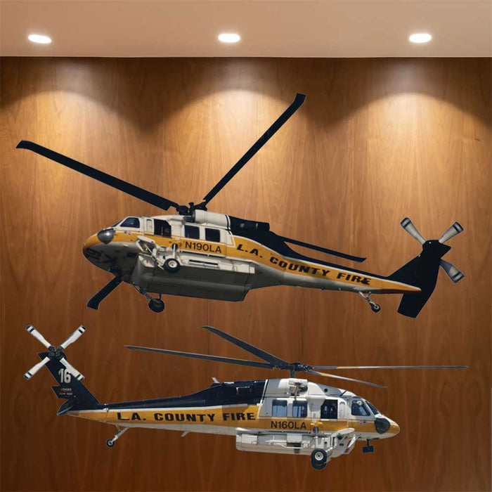42x84 inch Fire Copter 19 Decal Installed in Office