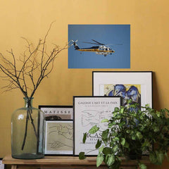 17x24 LAFD Rescue Copter 16 Poster Displayed on Wall