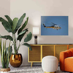 25.5x36 LAFD Rescue Copter 16 Poster Displayed Above Console Table