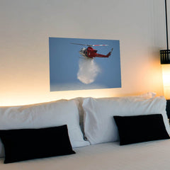 24 inch LAFD Fire 3 Water Drop Decal Installed in Bedroom