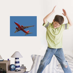 18x24 Southwest 737 Flyover Decal Installed in Boys Room