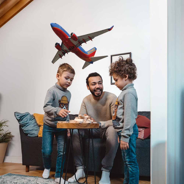 25x36 Southwest 737 Die-Cut Decal Installed in Family Room