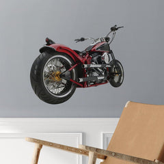 20x24 inch Cruiser Motorcycle Decal Installed on Wall