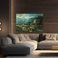 36 inch The Rocky Mountains: Emigrants Crossing the Plains Decal Installed