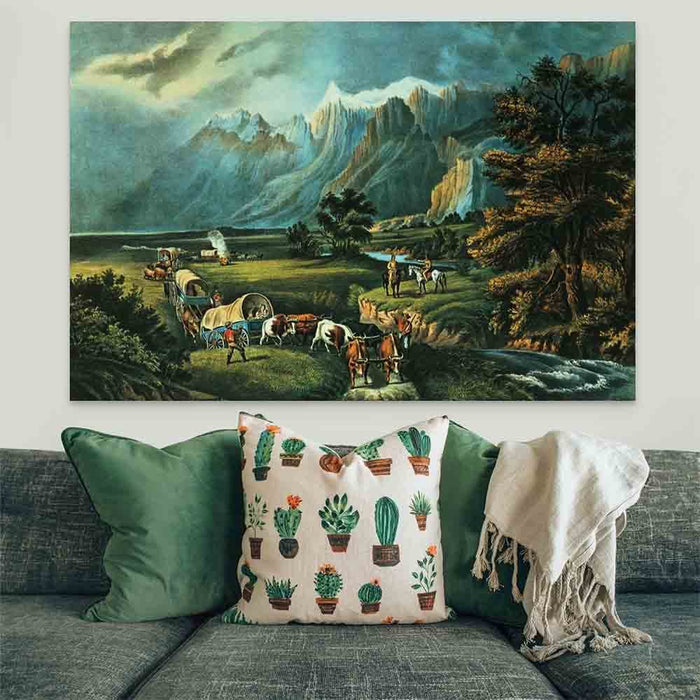 48 inch The Rocky Mountains: Emigrants Crossing the Plains Decal Installed