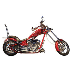 Custom red flame chopper die-cut wall decal printed | Wallhogs