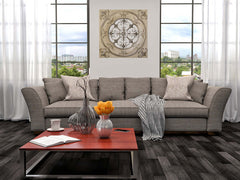 Cutout Center Beige Metal Wall Tile 36"x36" Installed