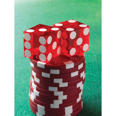 Dice & Chips on Card Table Gloss Poster Printed | Wallhogs