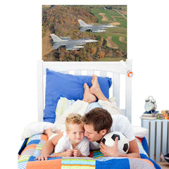 36 inch Dual f-16 Fighting Falcons Installed in Boys Room