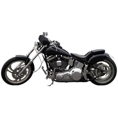 Black Fat Boy motorcycle die-cut wall decal printed | Wallhogs