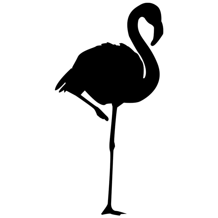 Black Flamingo Silhouette Wall Decal Printed