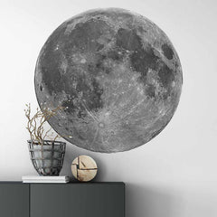 24x24 inch Full Moon Decal Installed on Wall