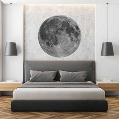48x48 inch Full Moon Decal Installed in Bedroom