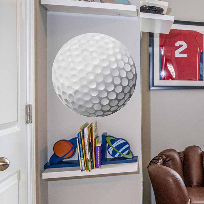 24 inch Golf Ball Wall Decal Installed in Boys Room