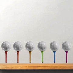 7.5x24 inch Golf Balls on Tees Decals Installed Above Shelf
