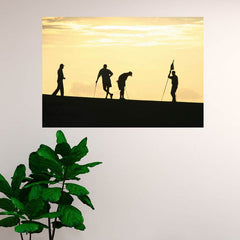 32x48 inch Golf Silhouettes Poster Displayed on Wall