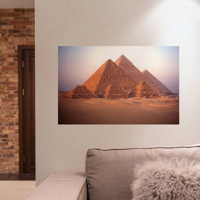 23x36 inch Great Pyramids of Giza Decal Installed on Wall