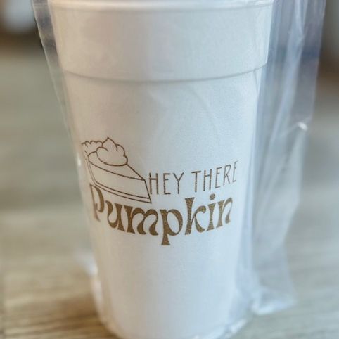 Hey There Pumpkin Styrofoam Cup Set