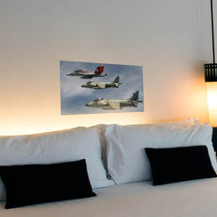 24 inch Indian Navy Fighter Jet Decal Installed Above Bed