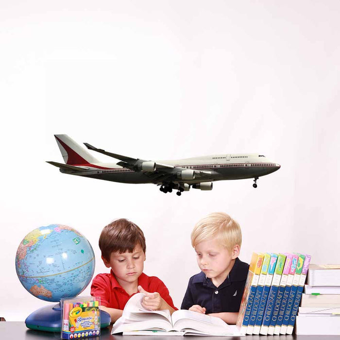72 inch Jumbo Jet Wall Decal Installed in Study Room