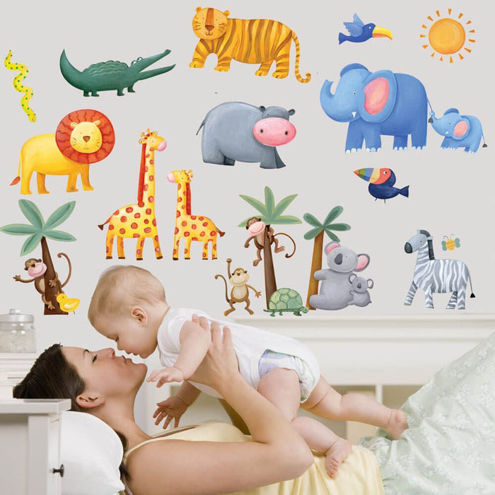 Jungle Adventure Wall Decals Installed