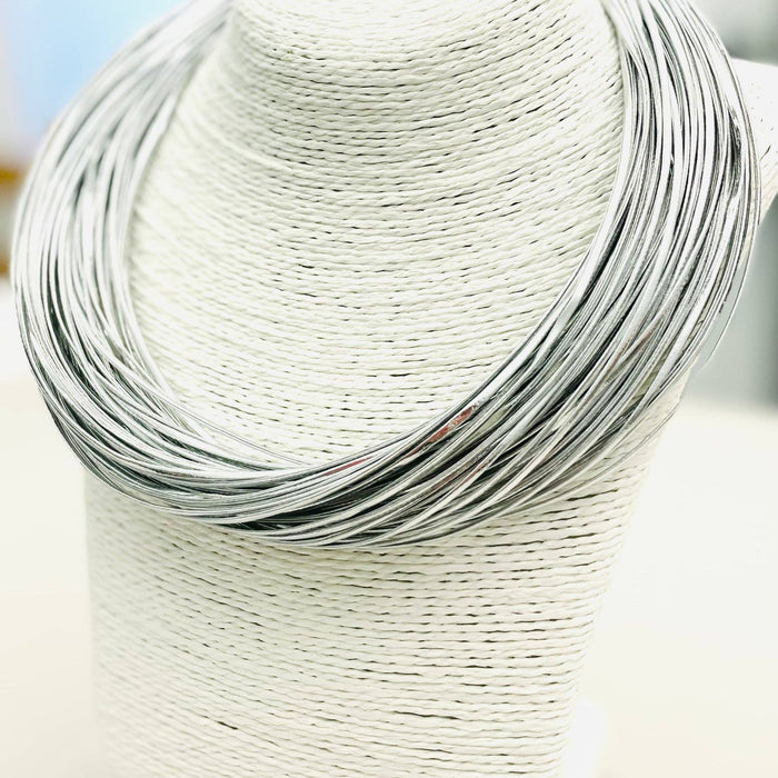 Leatherette Strand Necklace (silver)