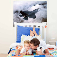 48 inch Lockheed Martin XC-35 Wall Decal Installed in Boys Room