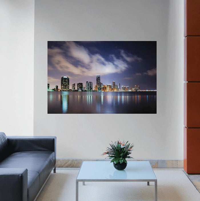 40x60 inch Miami at Dusk Decal Installed in Waiting Room