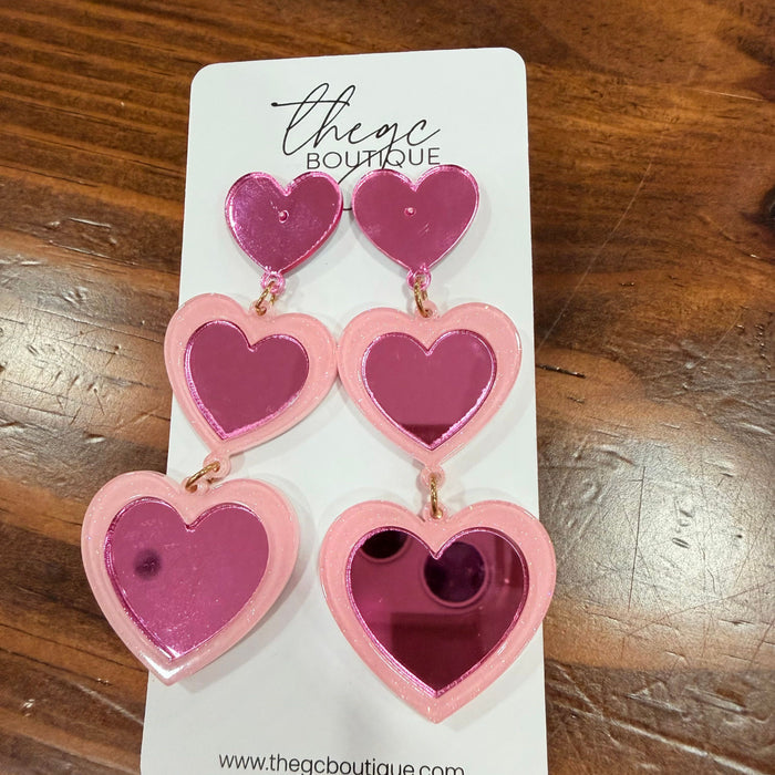 Mirror Heart Earring