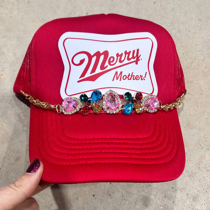 Multicolor Rhinestone Trucker Chain