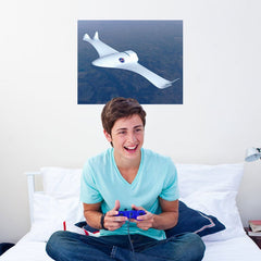 24 inch NASA Smart Plane in Flight Decal Installed in Teens Room