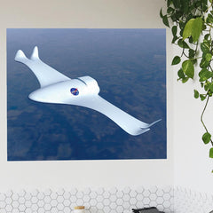 48 inch NASA Smart Plane in Flight Decal Installed on Wall