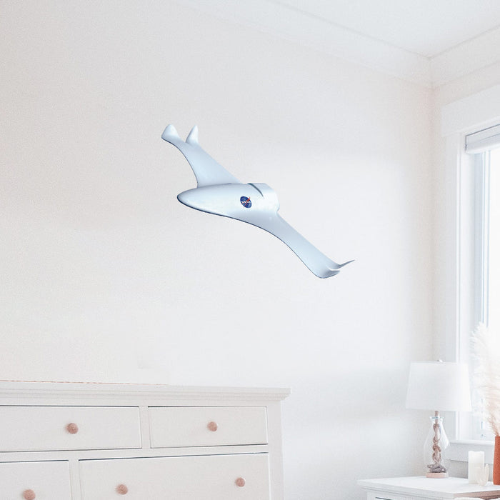 24 inch NASA Smart Plane Die-Cut Decal Installed in Bedroom