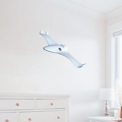 24 inch NASA Smart Plane Die-Cut Decal Installed in Bedroom