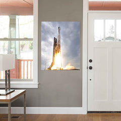 29x36 Atlas Rocket Launch Decal Installed by Front Door