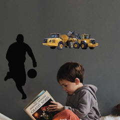 8x24 inch Off Road Construction Decal Installed in Boys Room