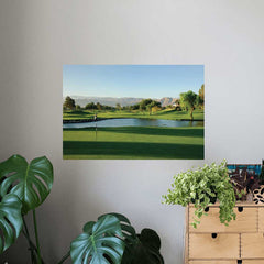 16x24 inch Palm Springs Golf Course Decal Installed Above Plants