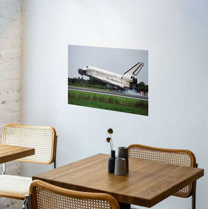16x24 inch Shuttle Discovery Landing Decal Installed In Cafe