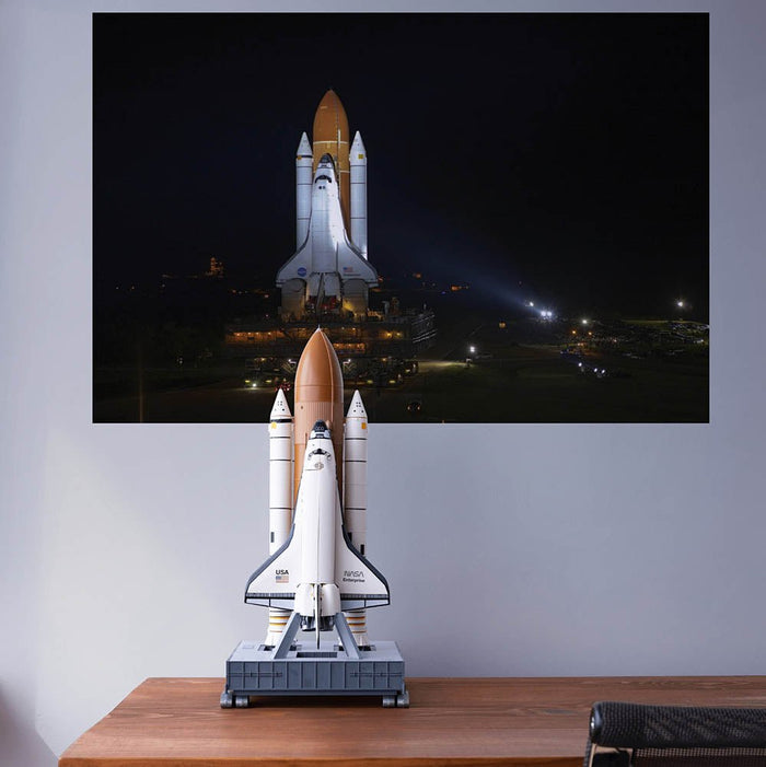 16x24 inch Space Shuttle Transport Poster Installed Above Desk