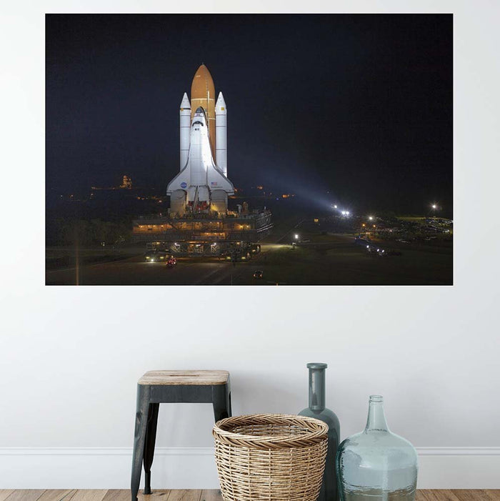 40x60 inch Space Shuttle Transport Poster Installed on Wall