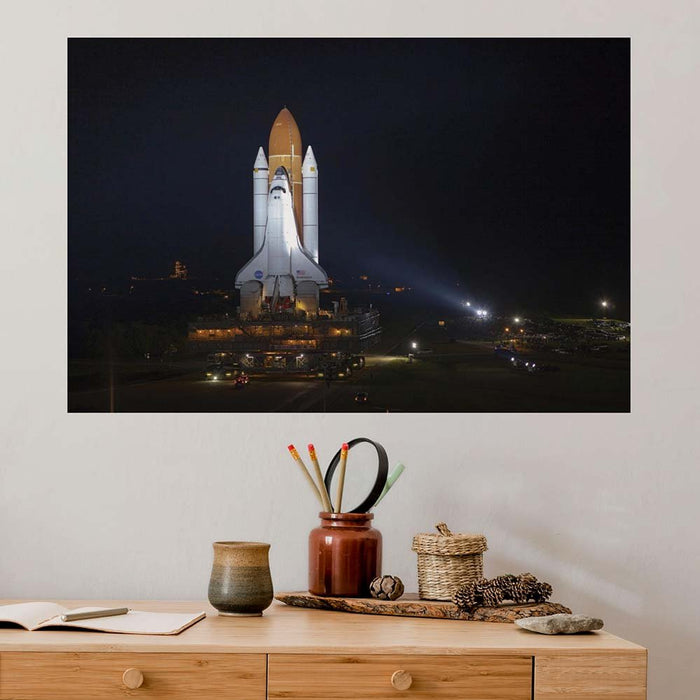 24x36 inch Space Shuttle Transport Decal Installed Above Desk