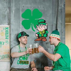 14.5x24 inch Leprechaun Decal Installed On Metal Wall