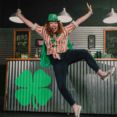 33x36 inch Shamrock Decal Installed On Bar Front