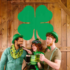44x48 inch Shamrock Decal Installed on Wood Wall